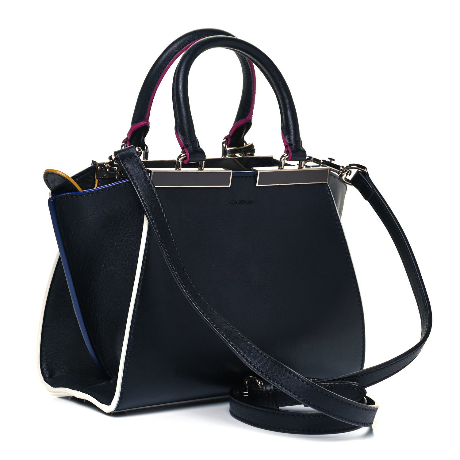 Fendi Vitello Dolce Mini 3Jours Tote Black 3 of 9
