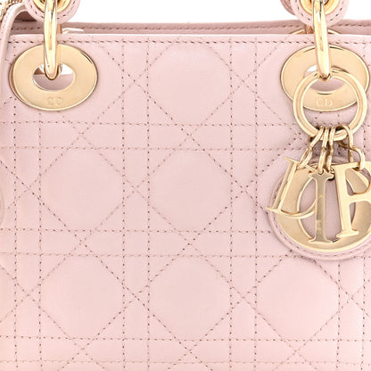 Christian Dior Lambskin Cannage Mini Lady Dior Rose Clair 8 of 14
