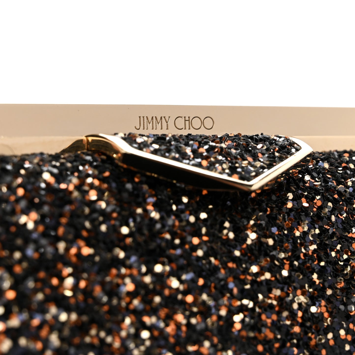 Coarse Glitter Ellipse Clutch Amethyst
