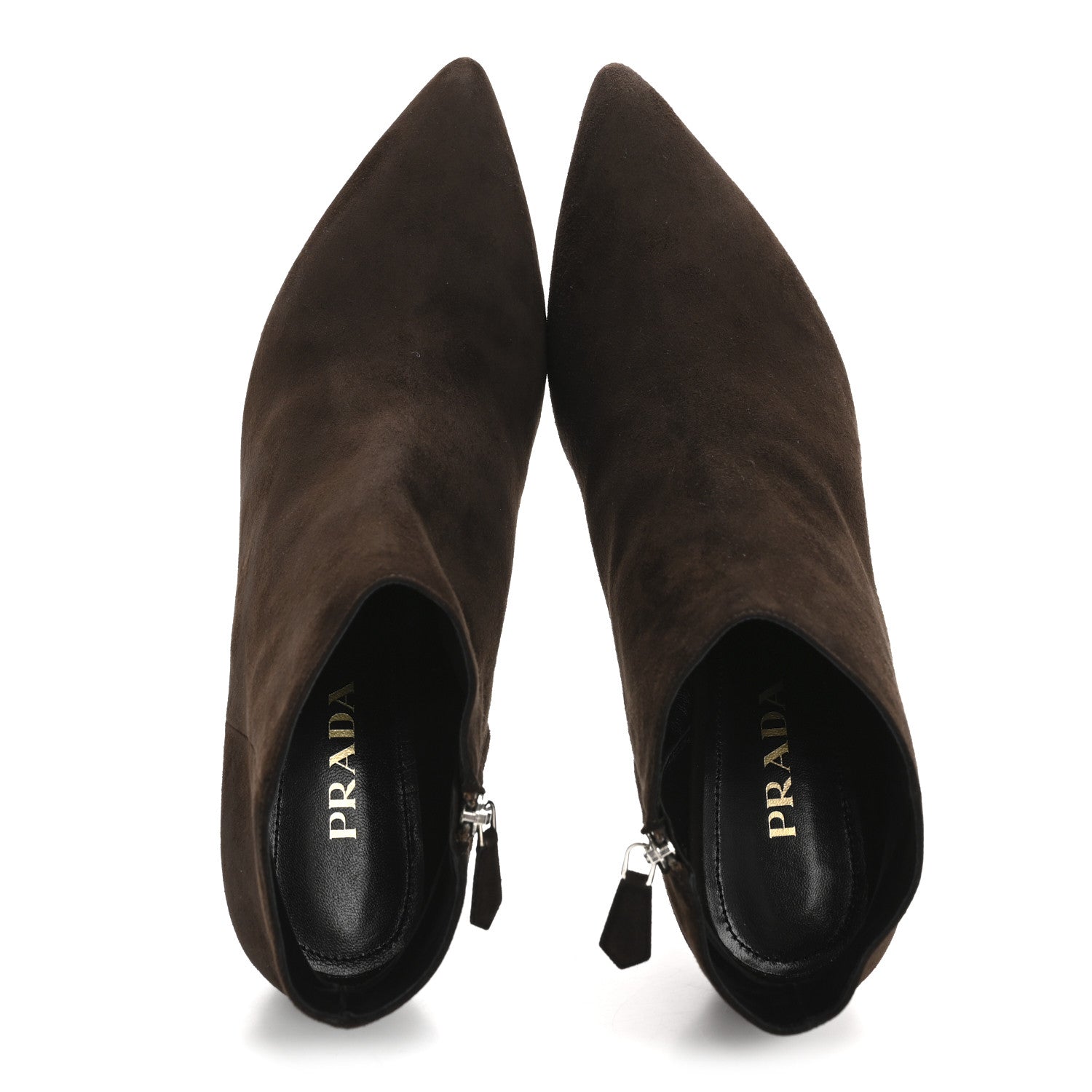 Prada Suede Ankle Boots 40 Brown 2 of 8