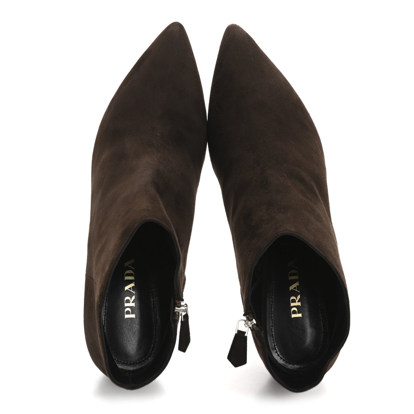 Suede Stiletto Ankle Boots 38 Black 40 Brown