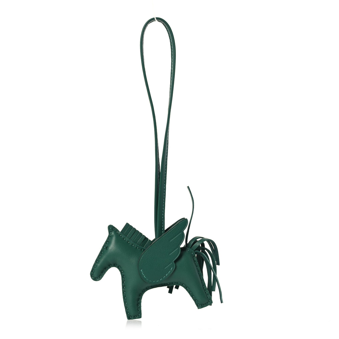 Milo Lambskin Grigri Rodeo Pegase Horse Bag Charm PM Vert Moyen