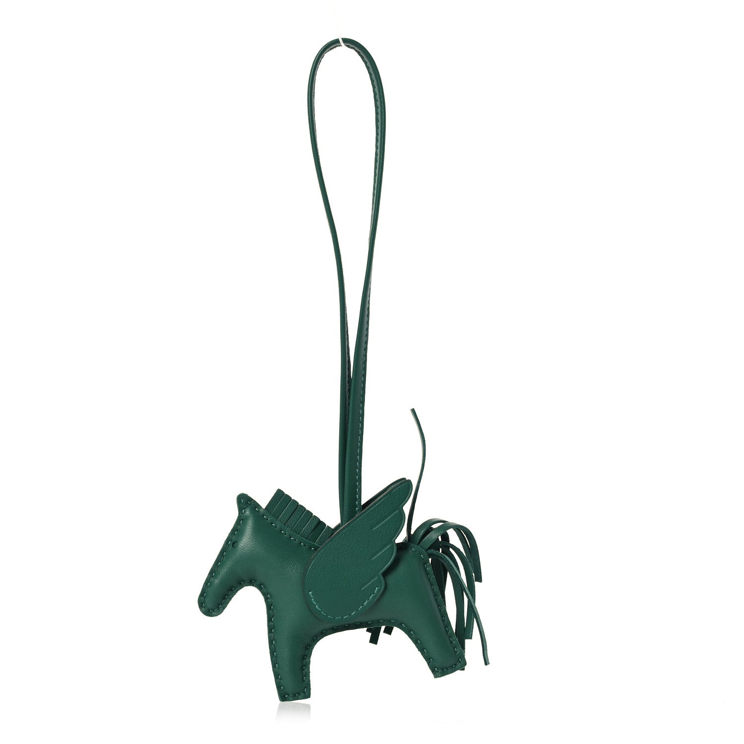 Hermes Milo Lambskin Grigri Rodeo Pegase Horse Bag Charm PM Vert Moyen 1 of 5