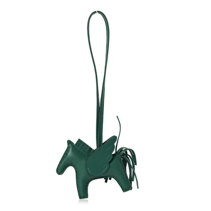 Hermes Milo Lambskin Grigri Rodeo Pegase Horse Bag Charm PM Vert Moyen 1 of 5