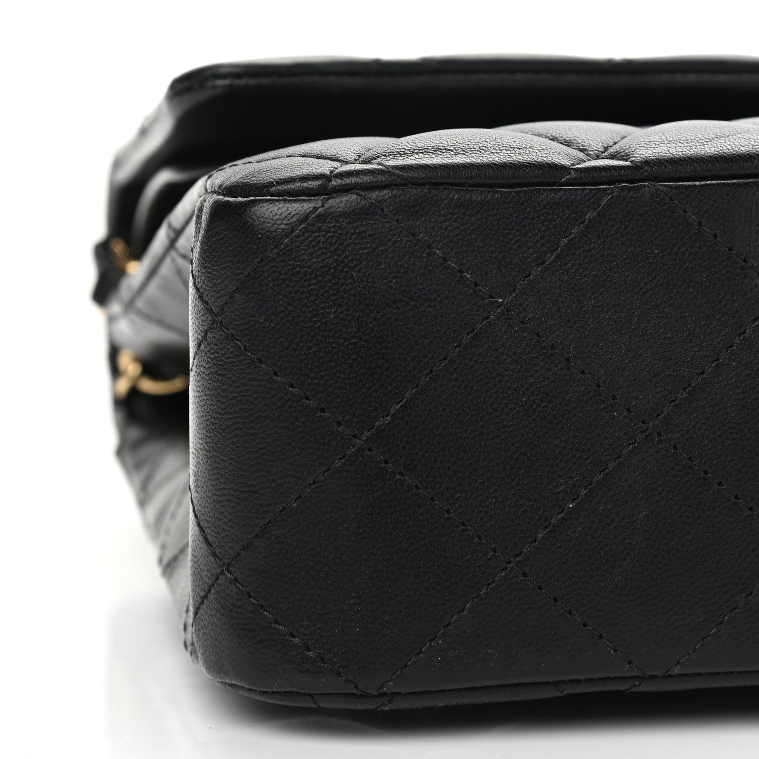 Chanel Lambskin Quilted Medium Double Flap Black 9 of 10