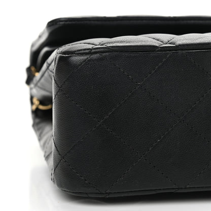 Chanel Lambskin Quilted Medium Double Flap Black 9 of 10