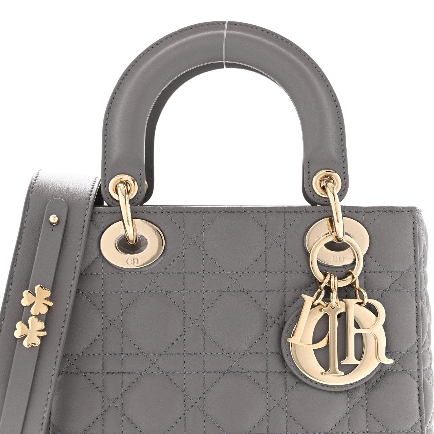 Christian Dior Lambskin Cannage Small My ABCDior Lady Dior Grey 8 of 12