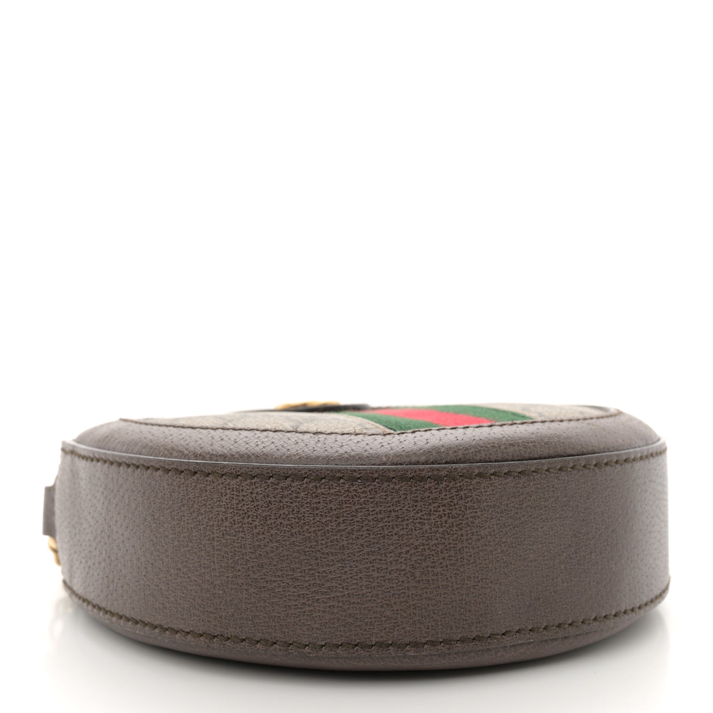 GG Supreme Monogram Web Mini Ophidia Round Shoulder Bag Brown