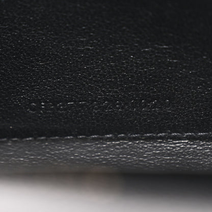 Saint Laurent Grain De Poudre Matelasse Chevron Monogram Chain Wallet Black 9 of 12