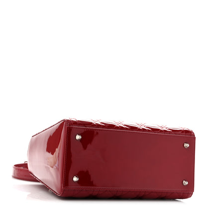 Christian Dior Patent Cannage Medium Lady Dior Red 3 of 11