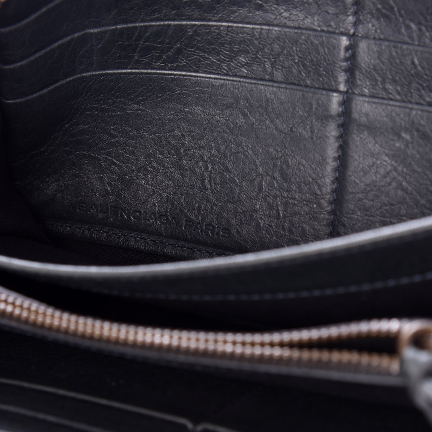 Balenciaga Agneau Classic Hardware Continental Zip Around Wallet Anthracite 6 of 6
