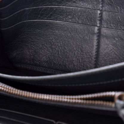 Balenciaga Agneau Classic Hardware Continental Zip Around Wallet Anthracite 6 of 6