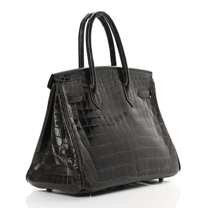 Hermes Shiny Niloticus Crocodile Birkin 30 Graphite 3 of 18