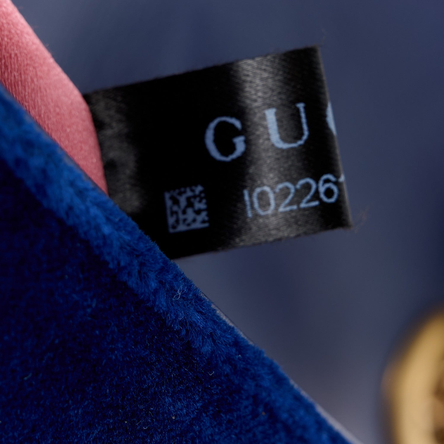 Gucci Velvet Matelasse Mini GG Marmont Shoulder Bag Cobalt Blue 8 of 14