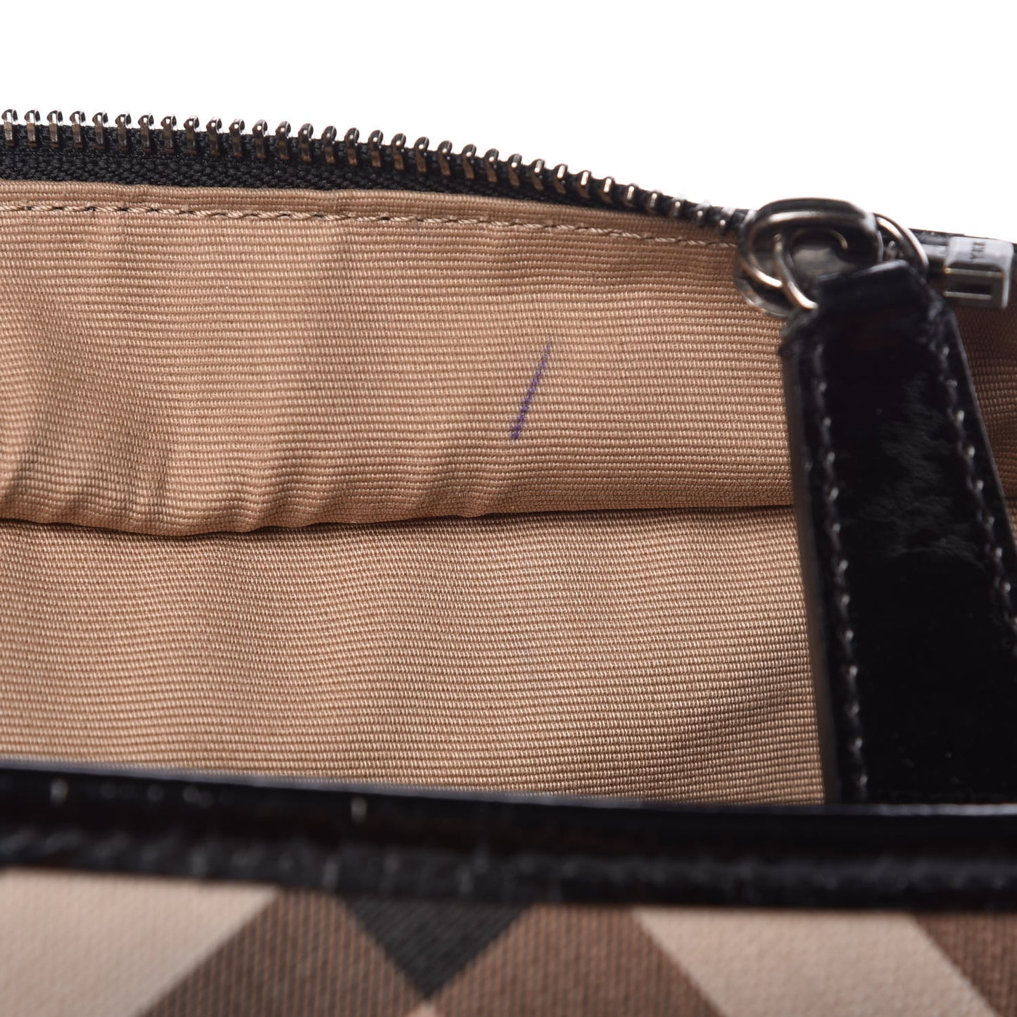 Patent Supernova Check Tote Black