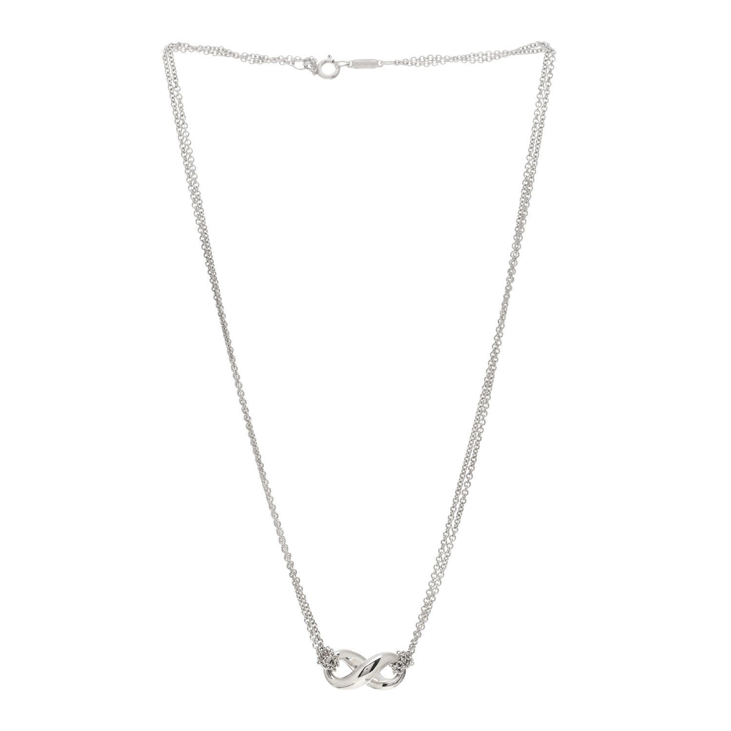 Tiffany Sterling Silver Figure 8 Pendant Necklace 2 of 4