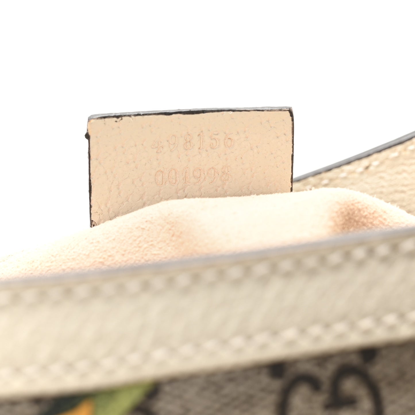 GG Supreme Monogram Flora Textured Calfskin Small Padlock Tote Beige Ebony Multicolor Mystic White