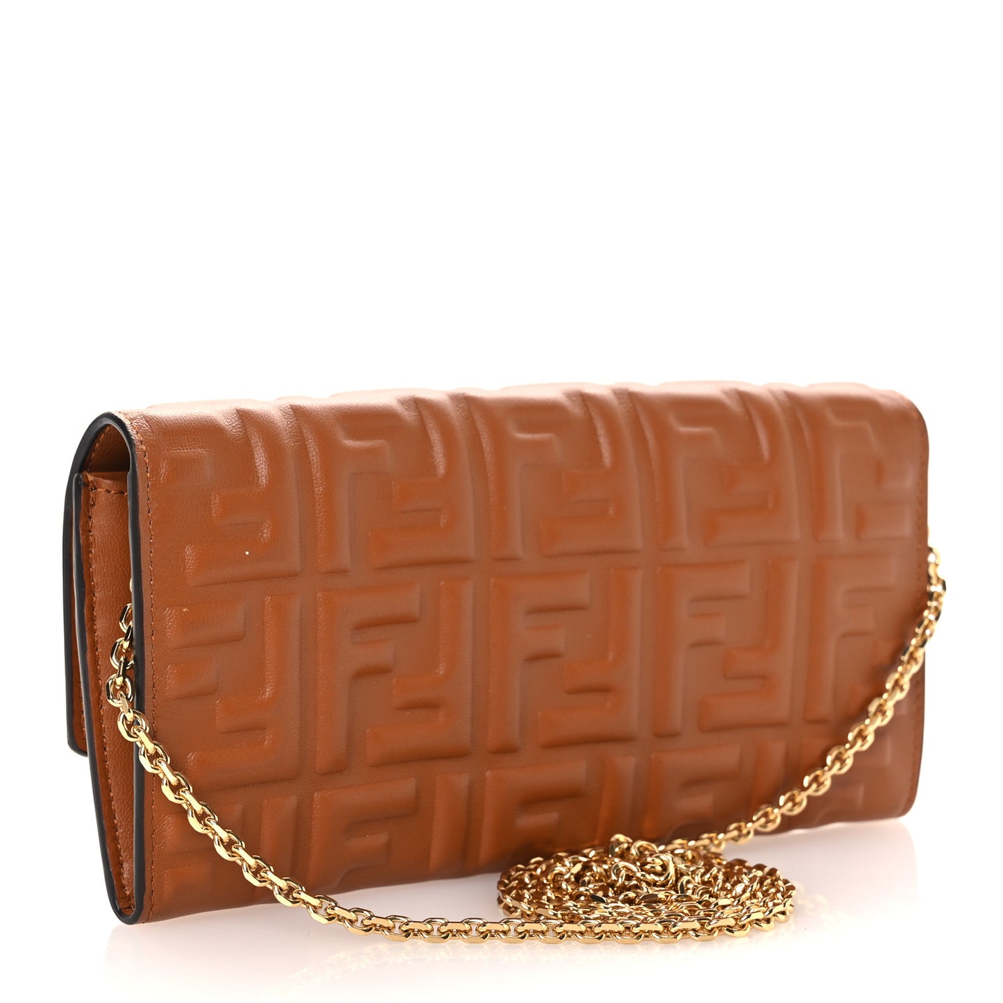 Nappa Matisse FF Embossed Continental Wallet On Chain Coloniale