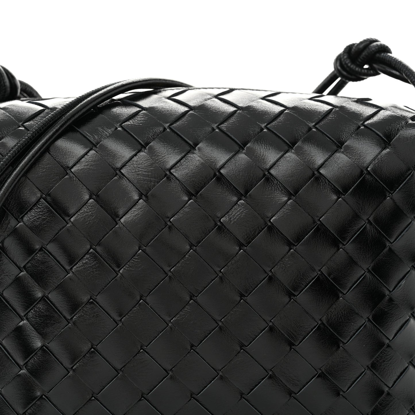 Polished Nappa Intrecciato Knot Small Loop Crossbody Bag Space