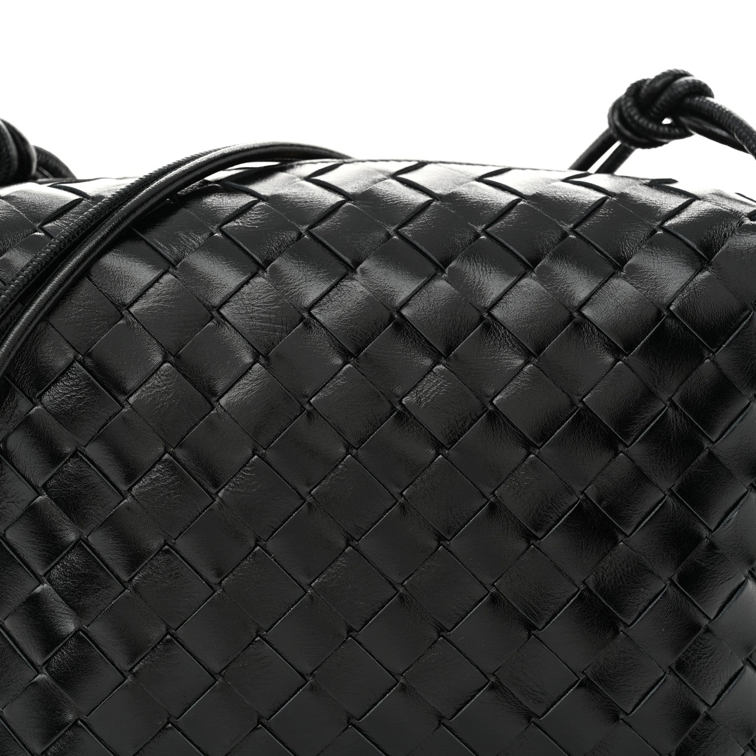 Bottega Veneta Polished Nappa Intrecciato Knot Small Loop Crossbody Bag Space 7 of 9