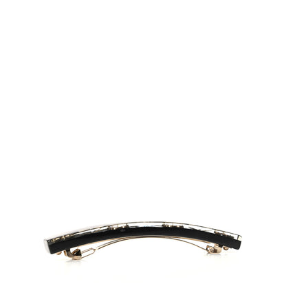 Chanel Resin Butterfly CC Hair Clip Barrette Black Gold 4 of 5