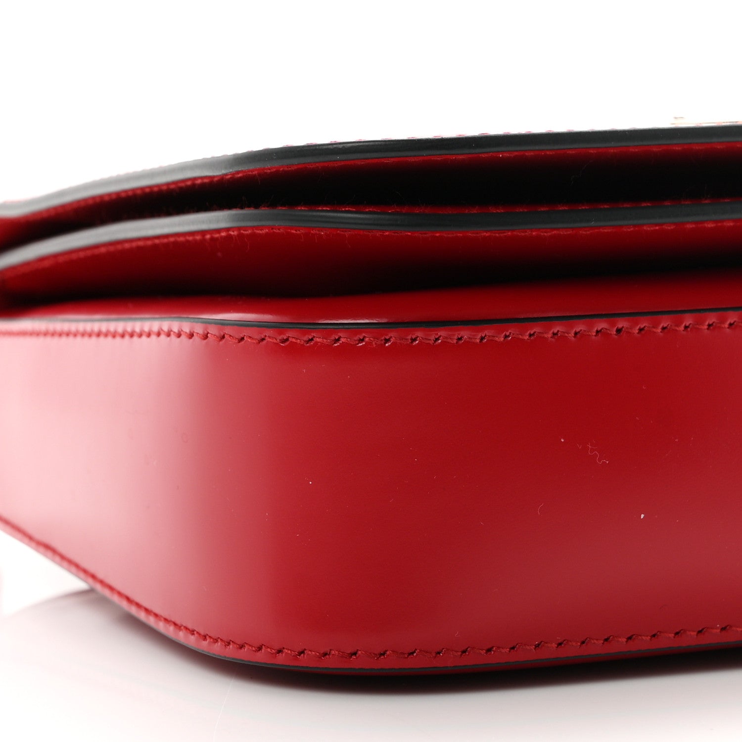 Prada Spazzolato Flap Shoulder Bag Scarlatto 8 of 10