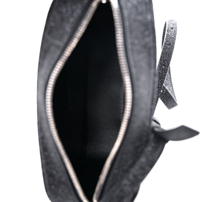 Balenciaga Metallic Calfskin Logo XS Everyday Camera Bag Black 4 of 7