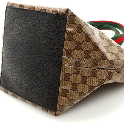 Gucci Crystal Monogram Mini Web Handle Bucket Tote Brown 8 of 8