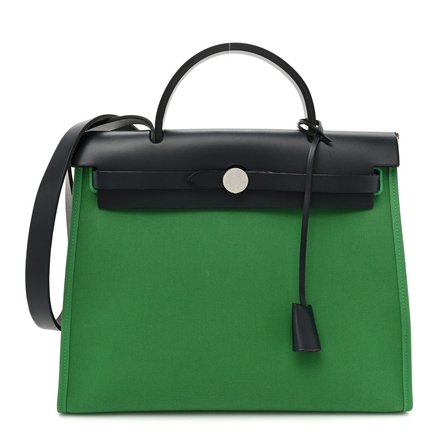 Hermes Vache Hunter Toile Herbag Zip 31 PM Cactus Bleu Indigo 1 of 14
