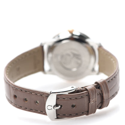 Omega Stainless Steel 18K Red Gold Alligator 27mm De Ville Prestige Quartz Watch 424.23.27.60.09.001 3 of 5
