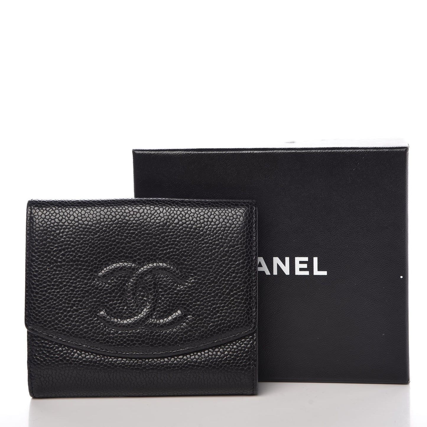 Caviar Timeless CC Compact French Wallet Black