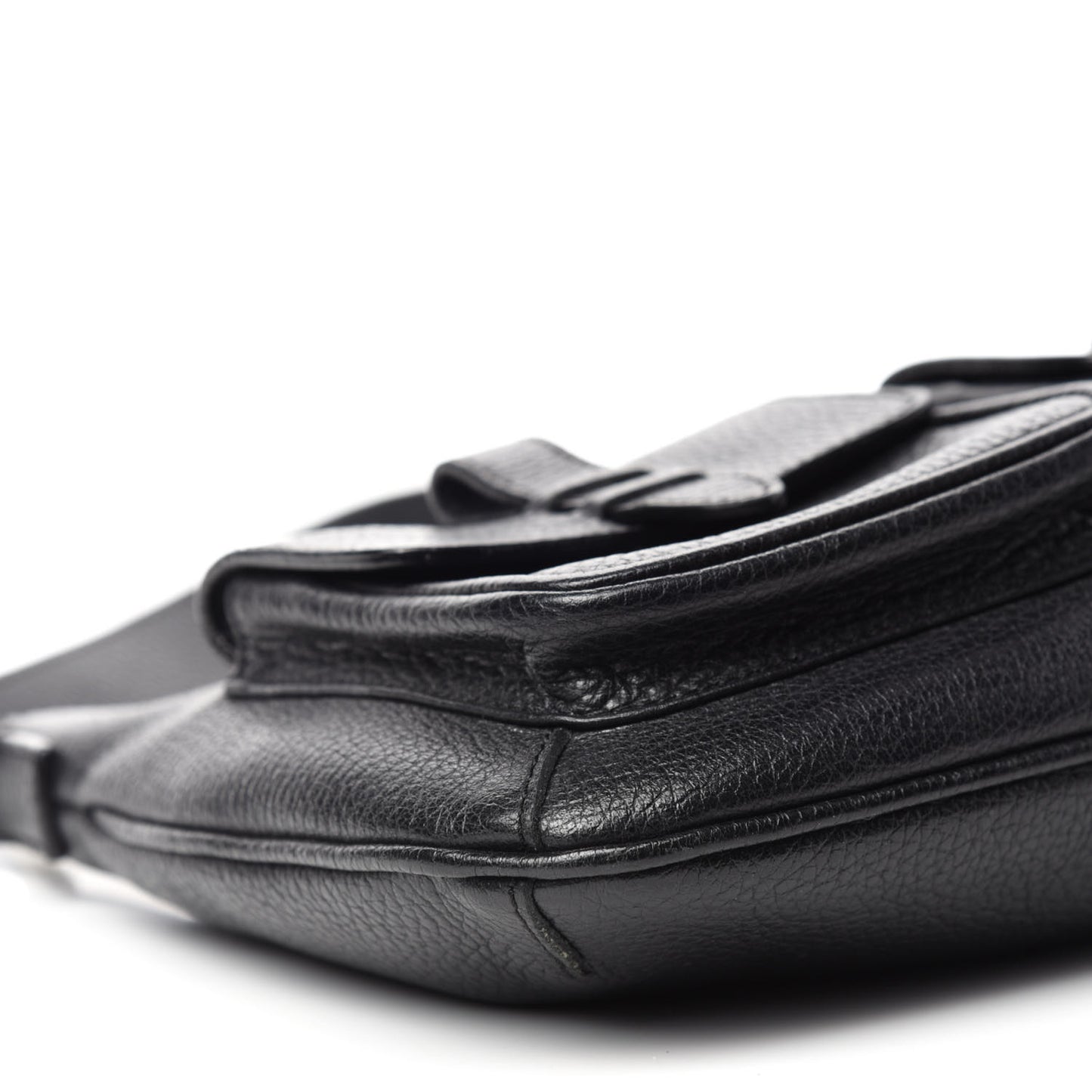 Grainy Calfskin Shoulder Bag Black