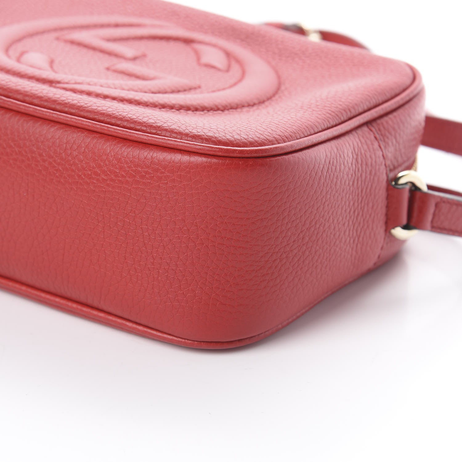 Gucci Pebbled Calfskin Small Soho Disco Bag Tabasco Red 6 of 8