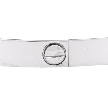 Cartier 18K White Gold Small LOVE Bracelet 17 4 of 7