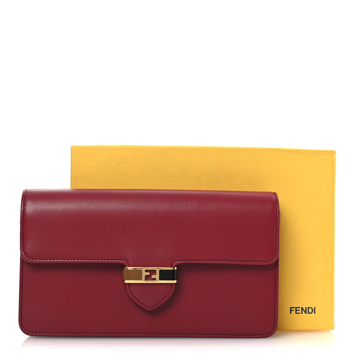 Fendi Vitello Continental Wallet Red 12 of 12