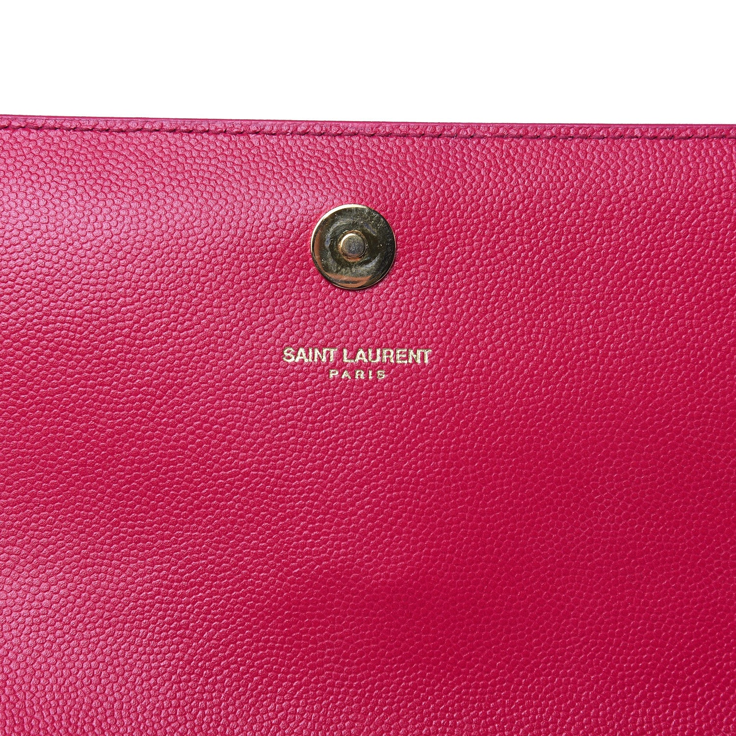 Saint Laurent Grain De Poudre Classic Monogram Cassandre Clutch Lipstick Fuchsia 6 of 13