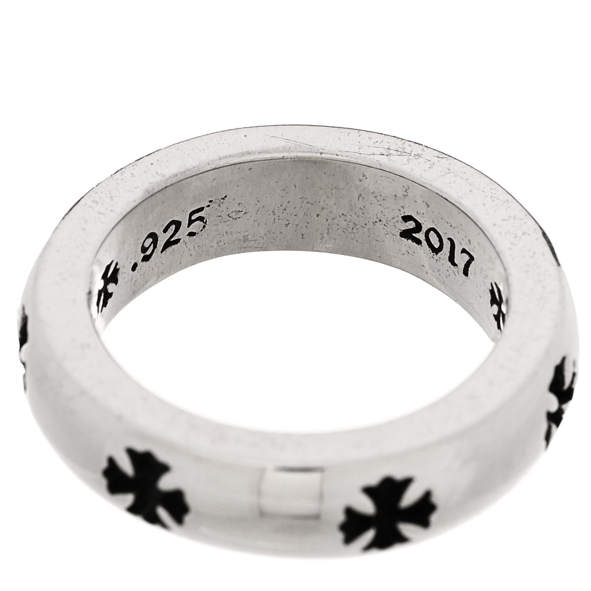 Chrome Hearts Sterling Silver Negative CH Plus Ring 49 5 5 of 5