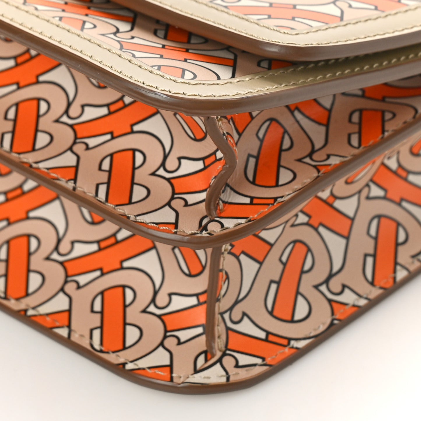 Calfskin Monogram Small TB Bag Bright Orange