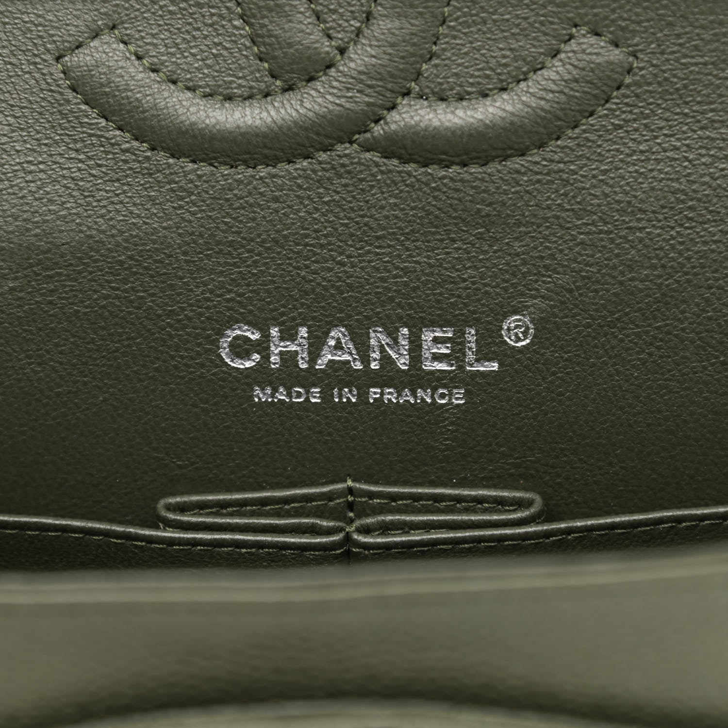 Chanel Caviar Quilted Medium Double Flap Dark Green 6 of 9