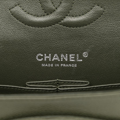 Chanel Caviar Quilted Medium Double Flap Dark Green 6 of 9