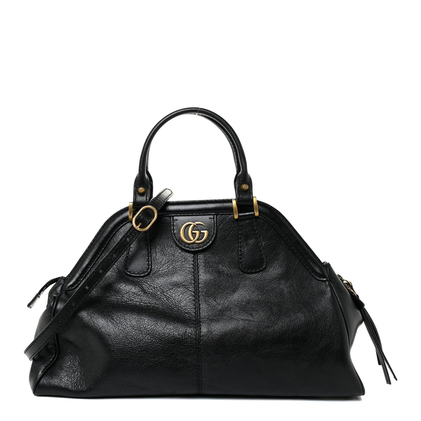 Calfskin Medium Re(Belle) Top Handle Bag Black