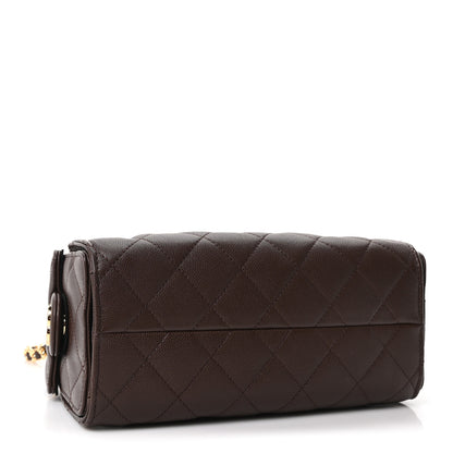 Chanel Caviar Quilted Mini Chanel 25 Handbag Dark Brown 4 of 11