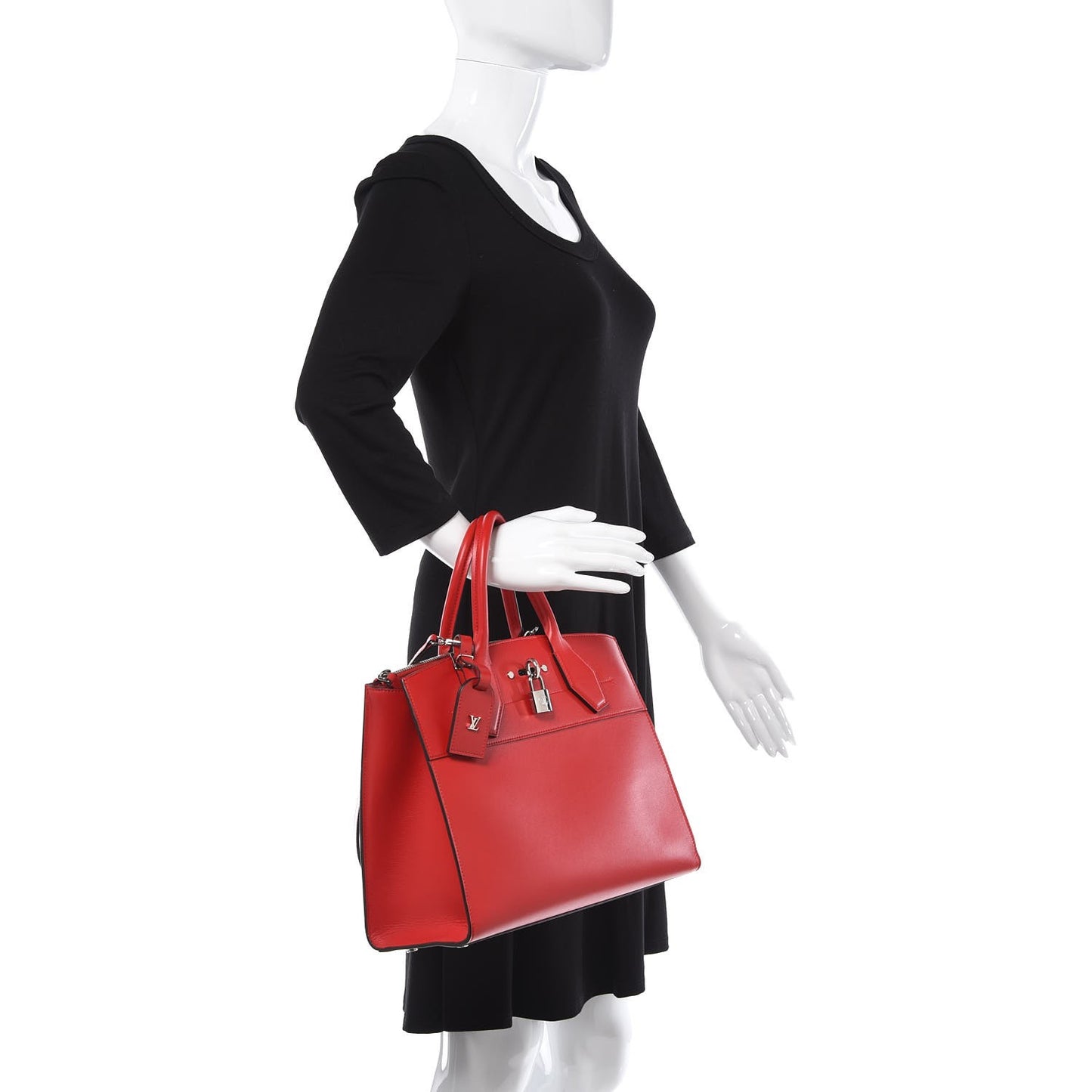 Veau Satin City Steamer MM Rubis
