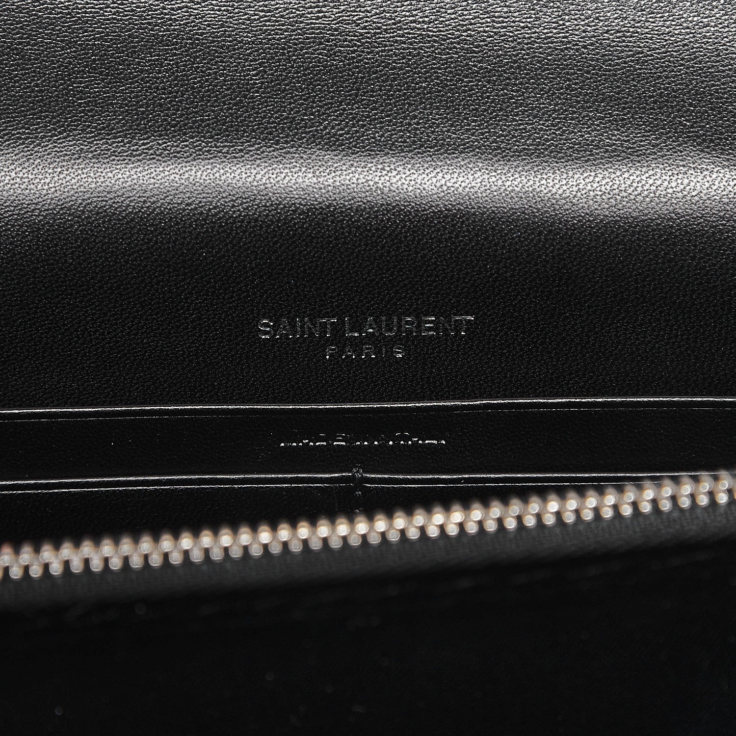 Saint Laurent Velvet Crystal Monogram Tassel Chain Wallet Black 6 of 6