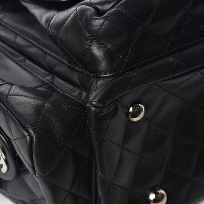 Chanel Calfskin Quilted Large Cambon Multipocket Reporter Black White 15 of 18