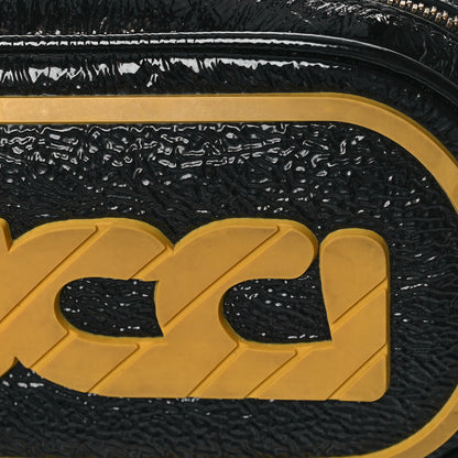 Gucci Patent Rubber Game Patch Logo Crossbody Bag Black 10 of 11