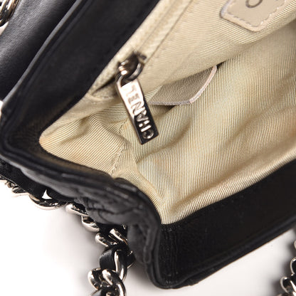 Chanel Washed Lambskin Quilted Mini Chain Around Flap Black 10 of 14