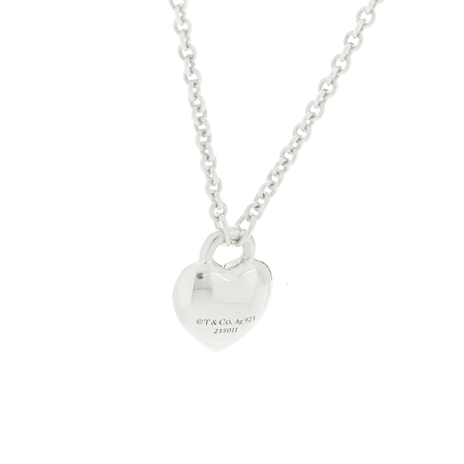Tiffany Sterling Silver Return to Tiffany Puffed Heart Pendant Necklace 5 of 6