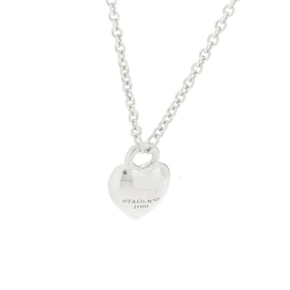 Tiffany Sterling Silver Return to Tiffany Puffed Heart Pendant Necklace 5 of 6