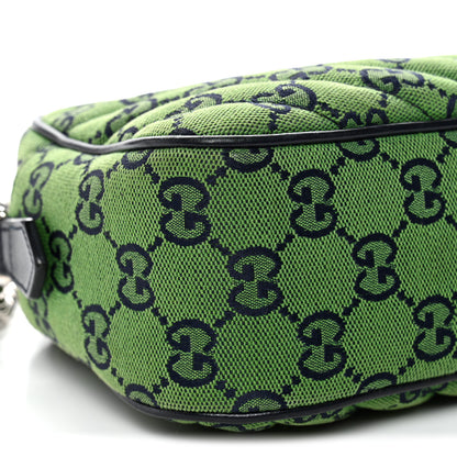Gucci Monogram Multicolor Matelasse Diagonal Small GG Marmont Chain Shoulder Bag Green Blue 9 of 12